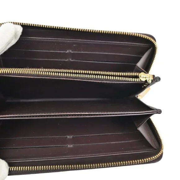 LOUIS VUITTON Zippy Long Wallet Monogram Vernis Leather Amarante M93522 67KC310